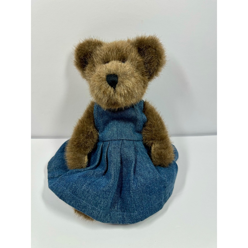 Boyds Collection LTD Bear‎ Plush Denim Dress Collectible Stuffed Animal 10"